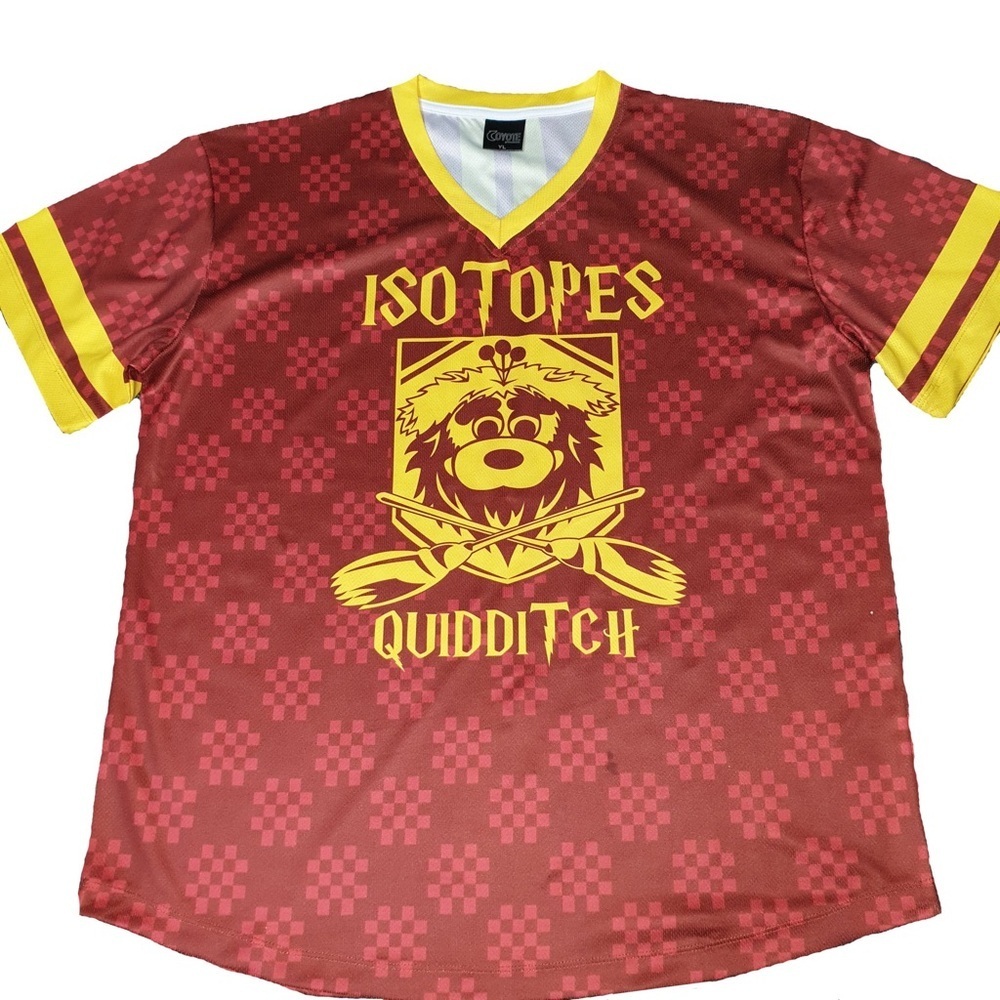 Coyote Isotopes Harry Potter Quidditch Shirt Red & Yellow Size Youth Large Ovrsz